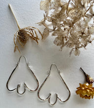 Load image into Gallery viewer, Sterling Silver Bloom hoop earrings