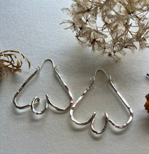 Load image into Gallery viewer, Sterling Silver Bloom hoop earrings