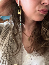 Load image into Gallery viewer, Anita Fontaine beaded brass earrings