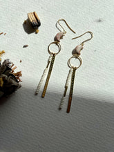 Load image into Gallery viewer, Beaded Moon Dangle Earrings