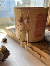 Load image into Gallery viewer, Beaded Moon Dangle Earrings