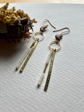 Load image into Gallery viewer, Beaded Moon Dangle Earrings