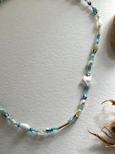 Load image into Gallery viewer, Blue beaded layer necklace 2