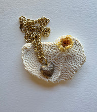 Load image into Gallery viewer, puffed heart charm on a chunky gold chain.