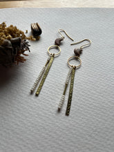 Load image into Gallery viewer, Beaded Moon Dangle Earrings
