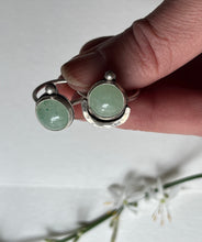 Load image into Gallery viewer, Sea green Stone set in Sterling Silver with recycled silver accents