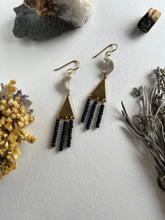 Load image into Gallery viewer, Moon Fringe Earrings