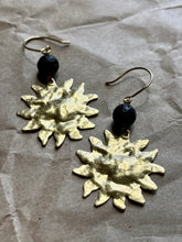 Load image into Gallery viewer, Sunshine Earrings with lava rock bead