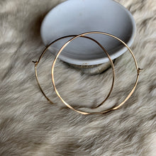 Load image into Gallery viewer, 2.5" Thin Gold Hoop Earrings