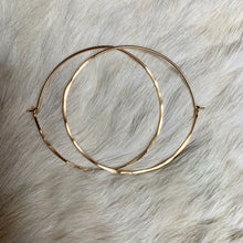 Load image into Gallery viewer, 2.5&quot; Thin Gold Hoop Earrings