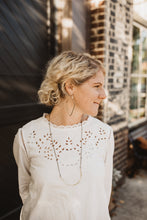 Load image into Gallery viewer, Large Diamond Shaped Gold Hoop Earrings