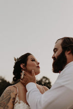 Load image into Gallery viewer, Short Laurel Stem Drop Earrings SLOW COLLECTION