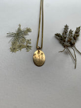 Load image into Gallery viewer, Etched Brass Floral Necklace Chamomile