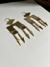 Load image into Gallery viewer, PREORDER Brass Statement Earrings Artisan Bold Beaded