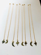 Load image into Gallery viewer, Moon and Stars Best Friend Necklace sets