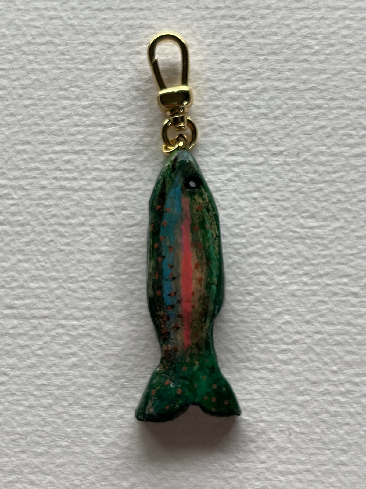 Trout fish bag charm handmade #3
