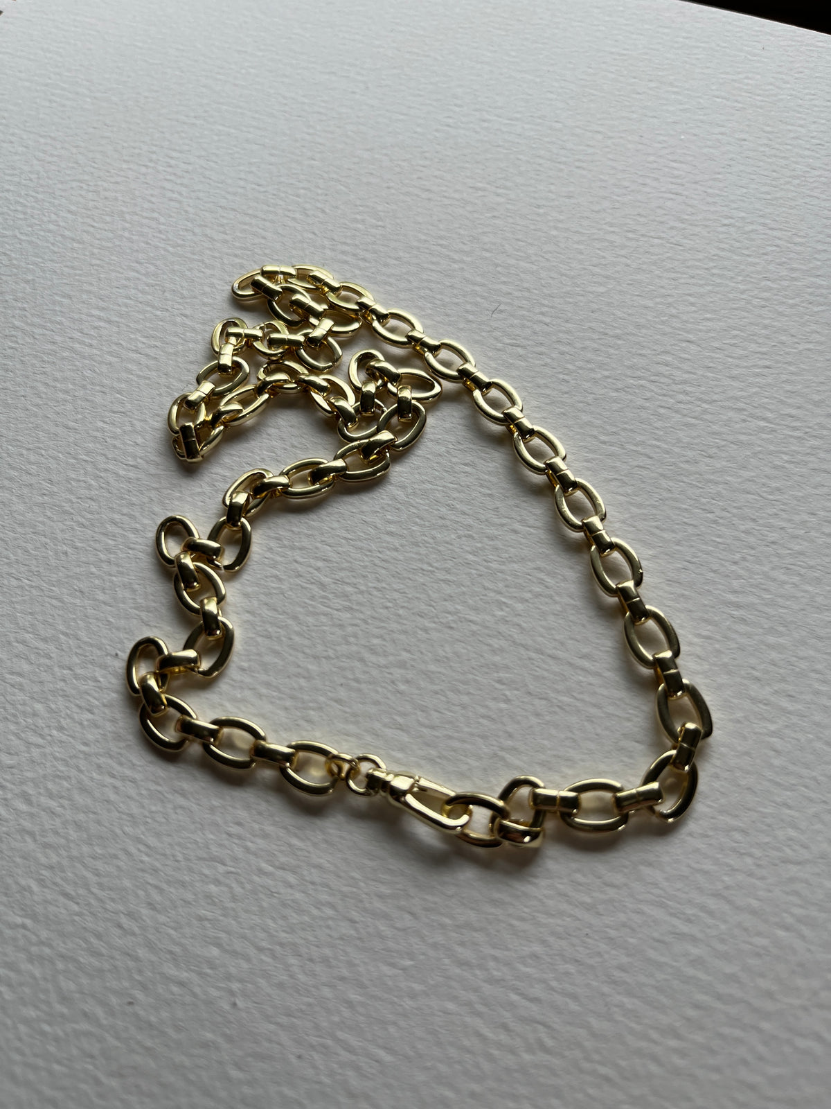 18” gold filled chunky chain with easy clasp