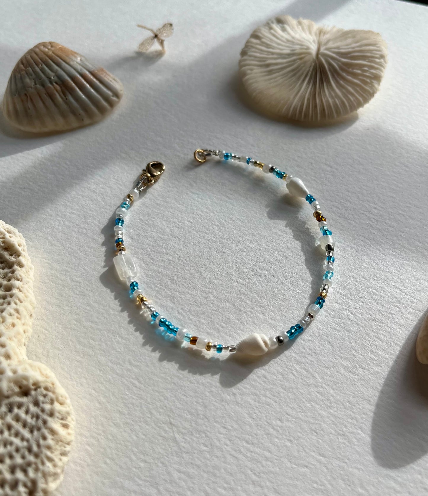 Blue beaded bracelet by Ellie