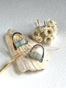Amazonite and Sterling Silver Stud Earrings