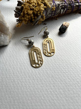 Load image into Gallery viewer, Art Deco Brass Earrings