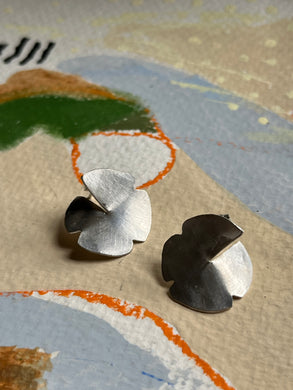 Sterling Silver Origami Flower Studs for Janahlee