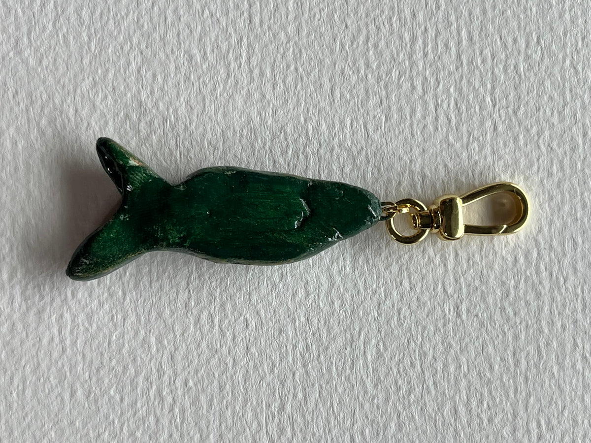 Trout fish bag charm handmade #1