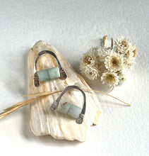 Load image into Gallery viewer, Amazonite and Sterling Silver Stud Earrings