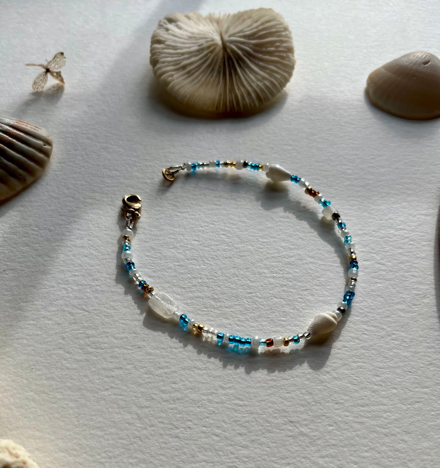 Blue beaded bracelet by Ellie