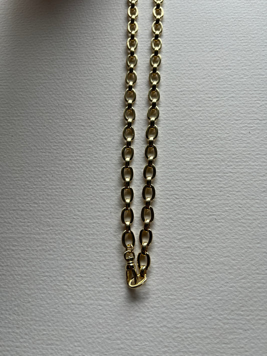 18” gold filled chunky chain with easy clasp