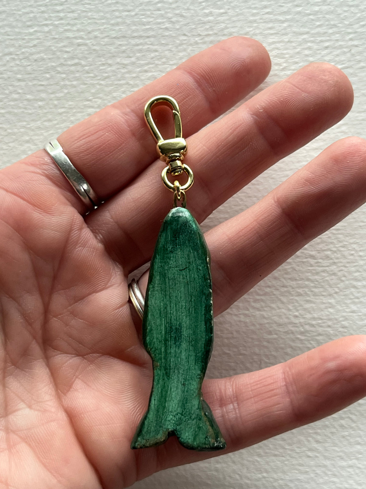 Trout fish bag charm handmade #3