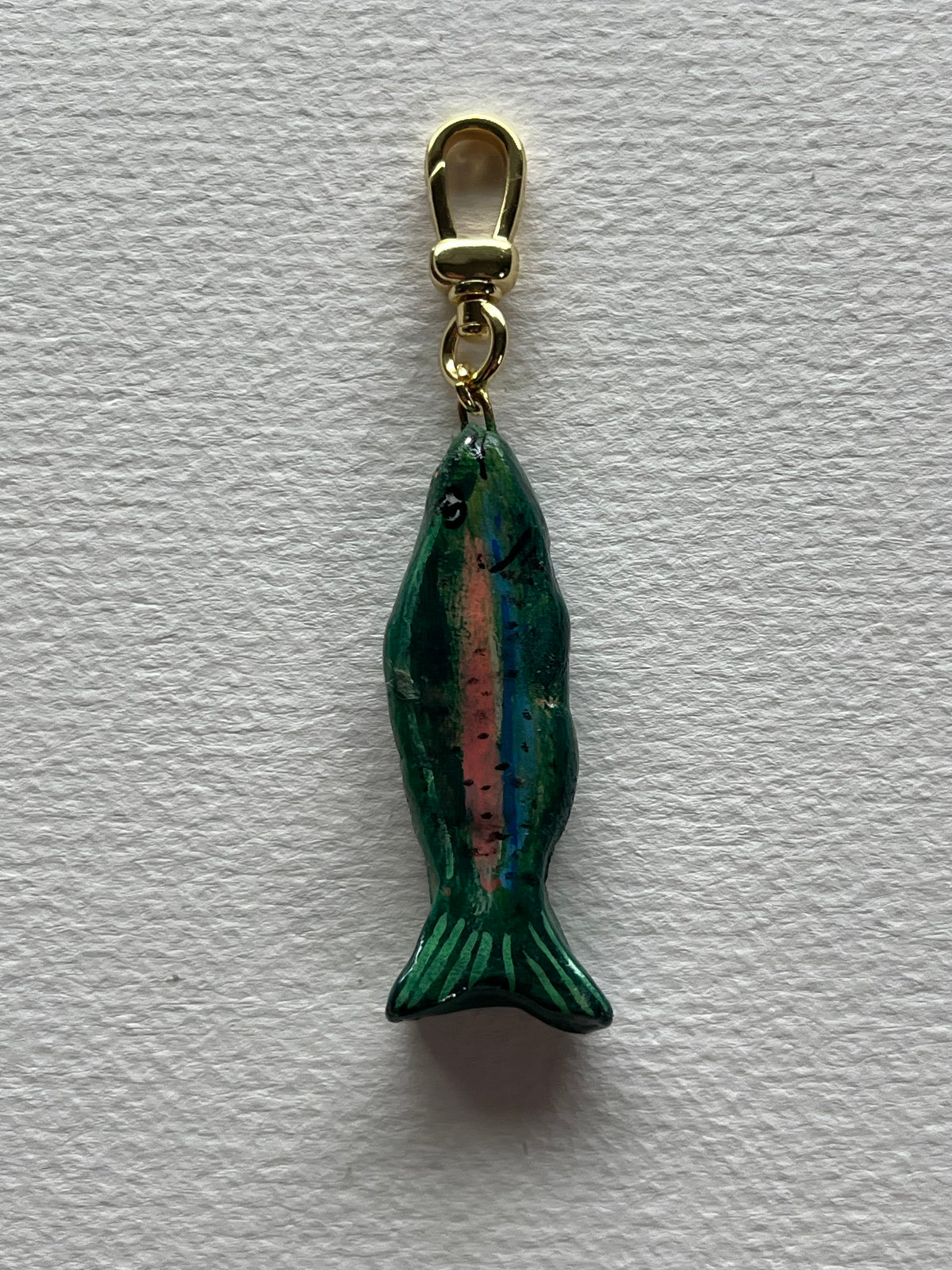 Trout fish bag charm handmade #6
