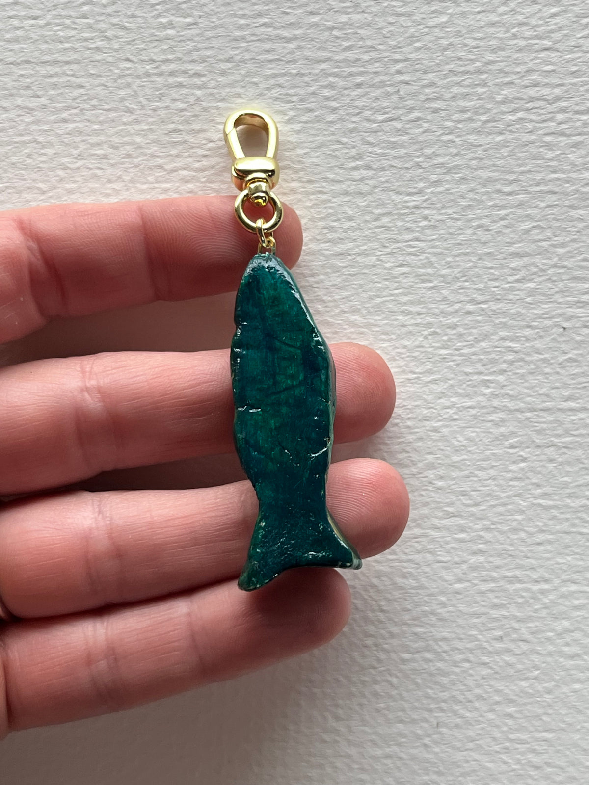 Trout fish bag charm handmade #6