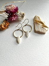 Load image into Gallery viewer, White Opal Loop Earrings