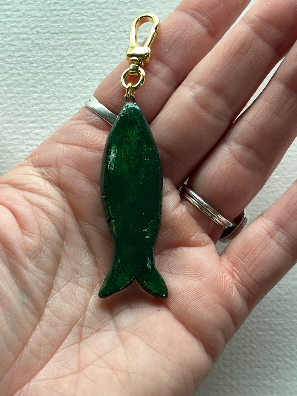 Trout fish bag charm handmade #5