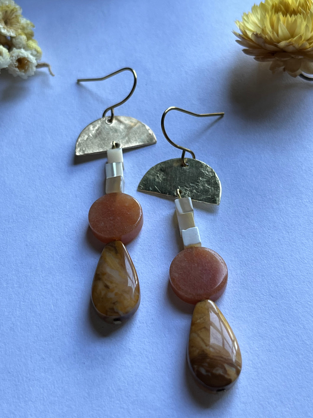 Fall Sunset Beaded Earrings