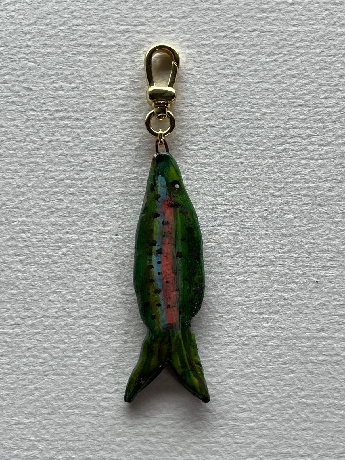 Trout fish bag charm handmade #4