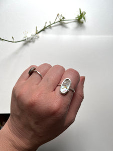 Abalone Shell Oval Sterling Silver Ring