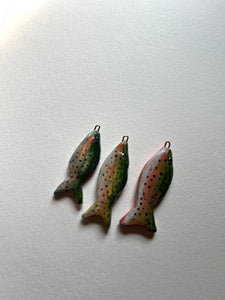 Hand-painted Trout Fish Charm