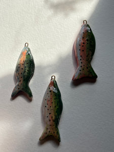 Hand-painted Trout Fish Charm