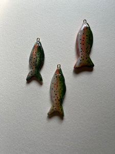 Hand-painted Trout Fish Charm