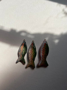 Hand-painted Trout Fish Charm