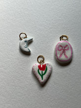 Load image into Gallery viewer, Man in the Moon charm, Pink Bow charm, Heart Charm