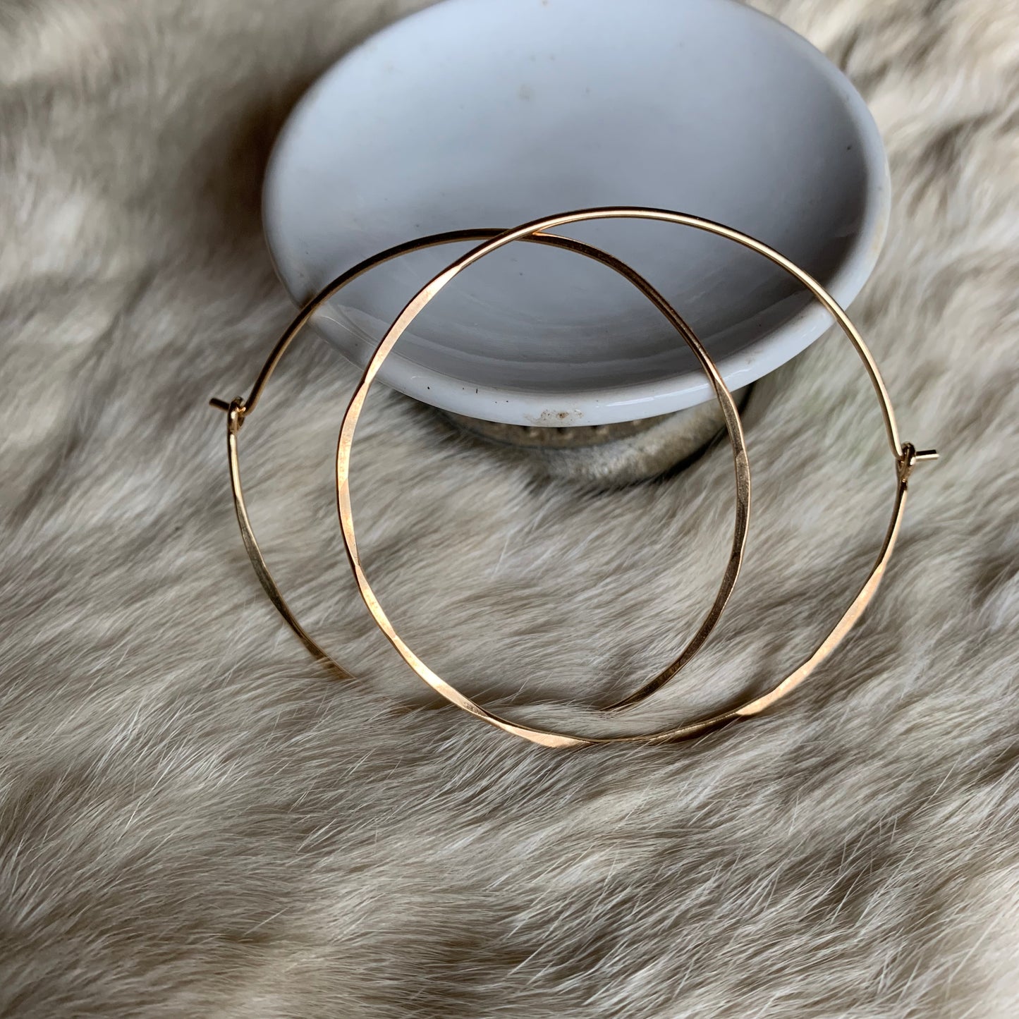 2.5" Thin Gold Hoop Earrings