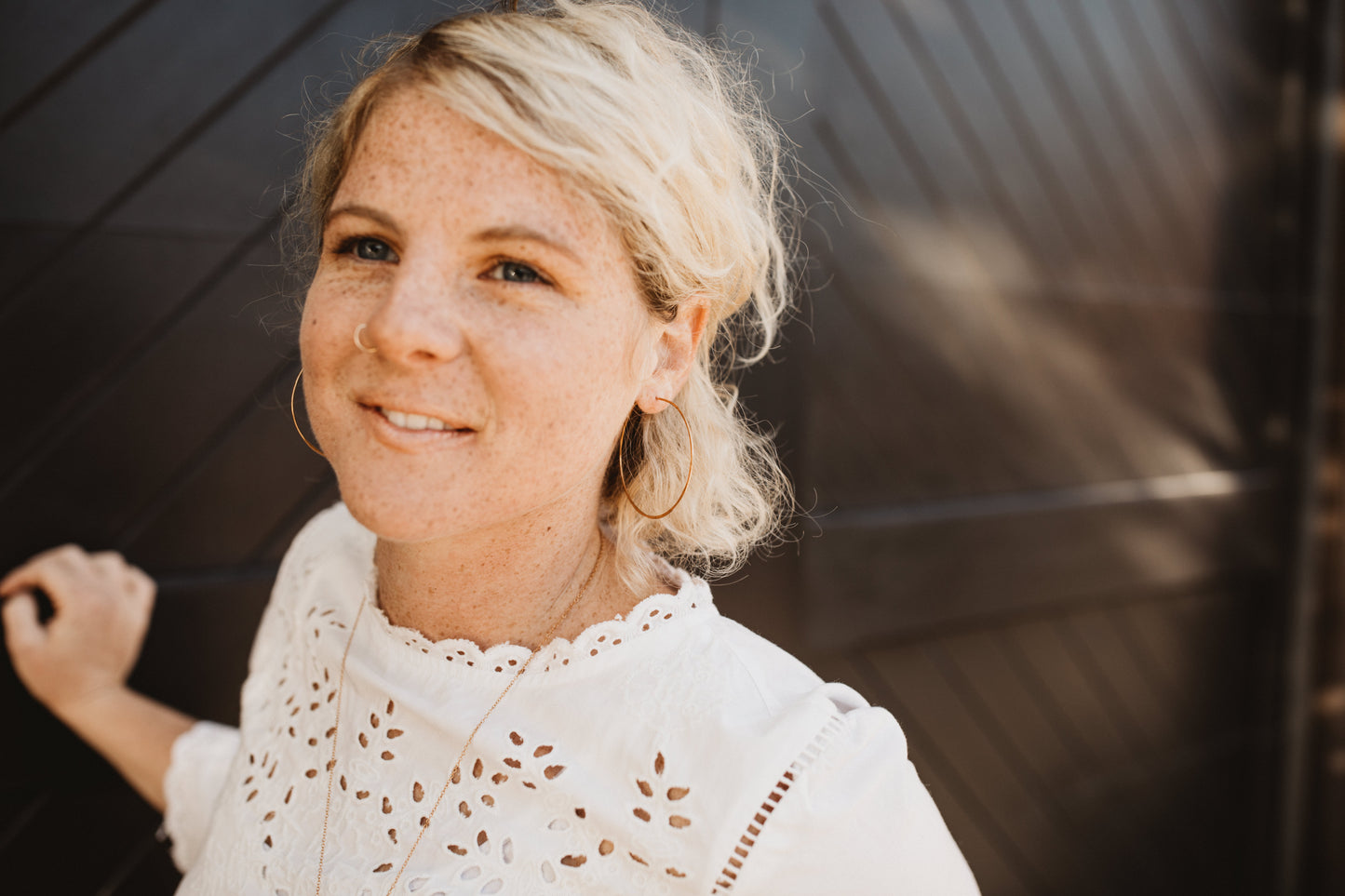 2.5" Thin Gold Hoop Earrings