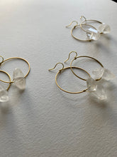 Load image into Gallery viewer, Quartz New Moon Earrings