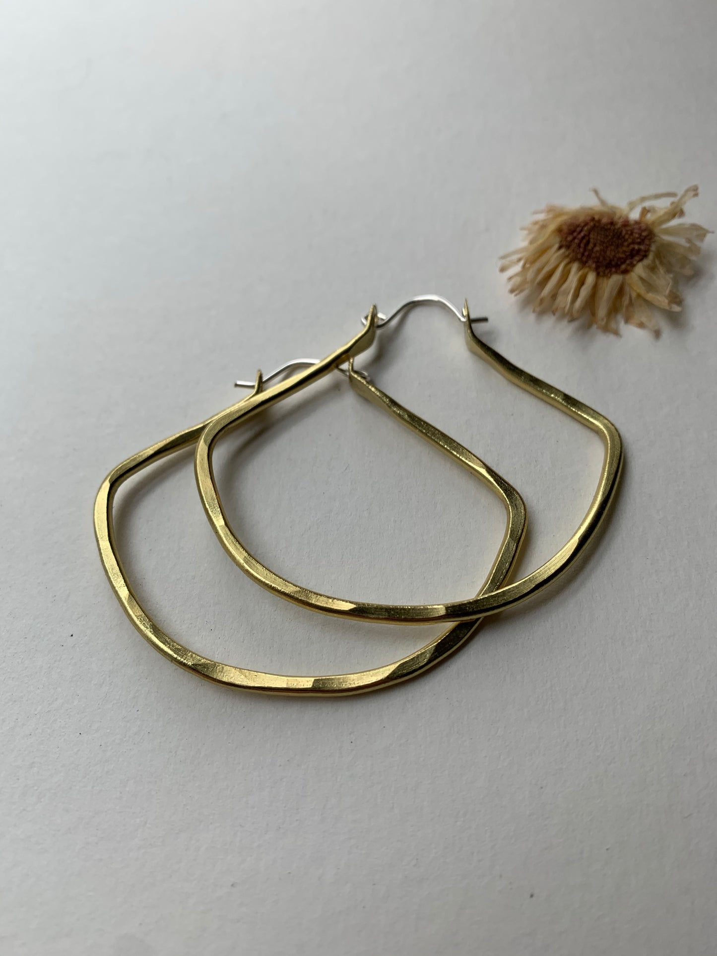 Large Fan Mixed Metal Hoops