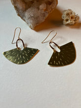 Load image into Gallery viewer, Brass Statement Earrings Textured Cape