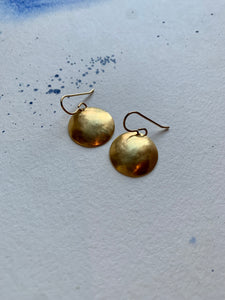 Gold Domed Circle earrings