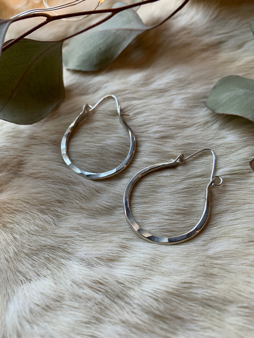 Sterling Silver thick hoops