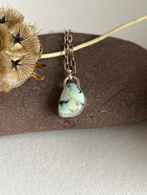 Everyday Sterling Silver Necklace with Prince turquoise pendant
